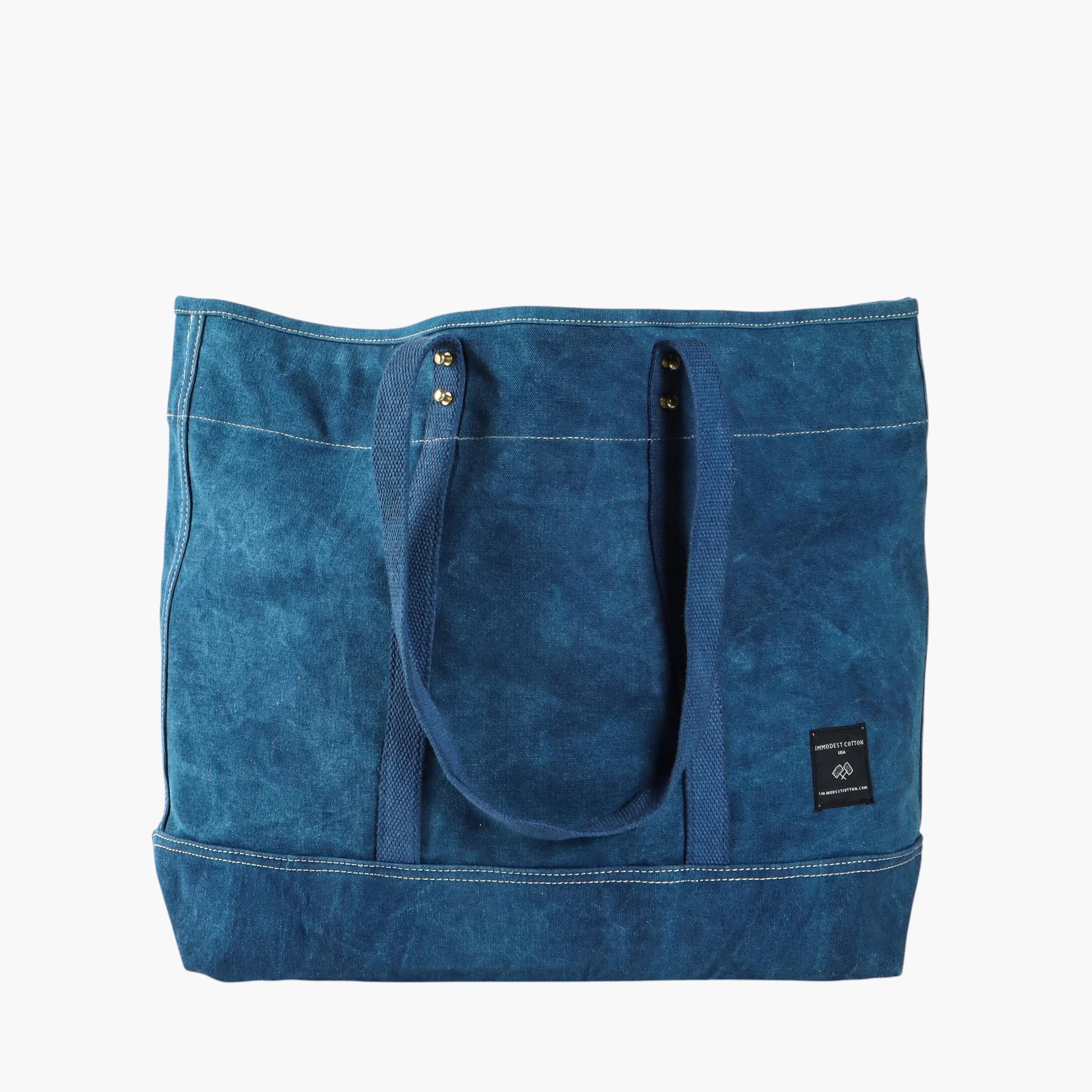 Large East West Tote | Indigo – IMMODEST COTTON