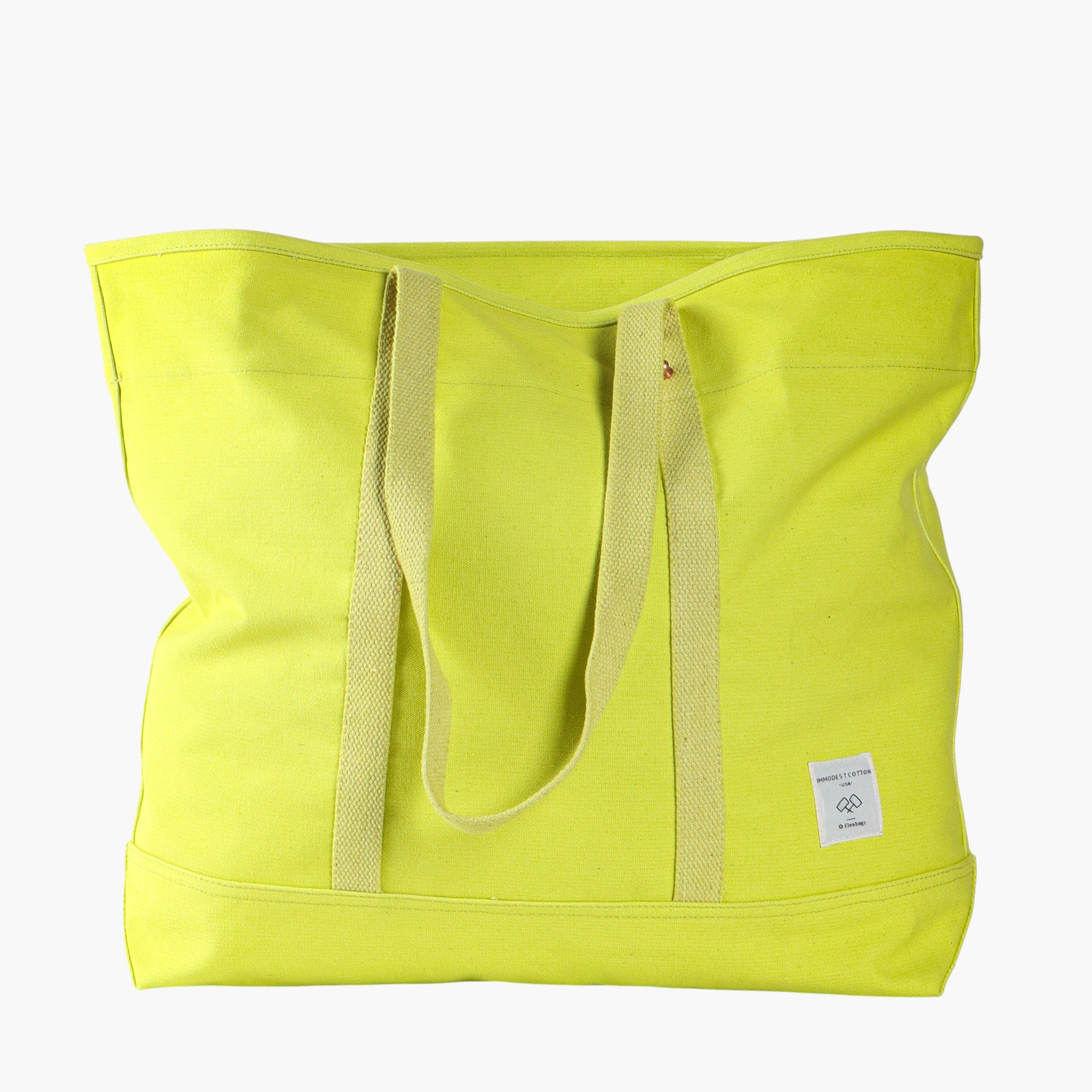 Large East West Tote | Lime – IMMODEST COTTON