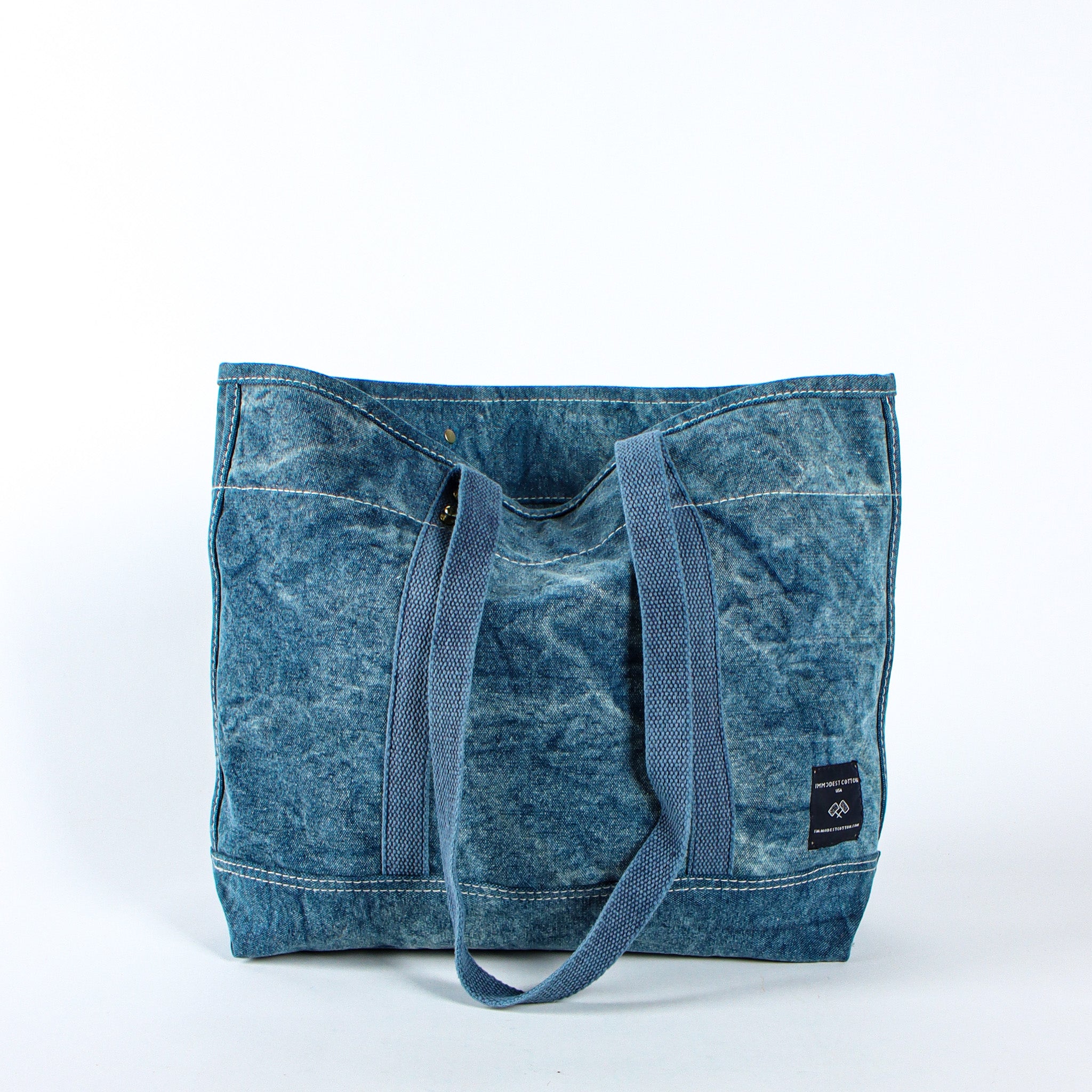 Small East West Tote | Washed Denim – IMMODEST COTTON