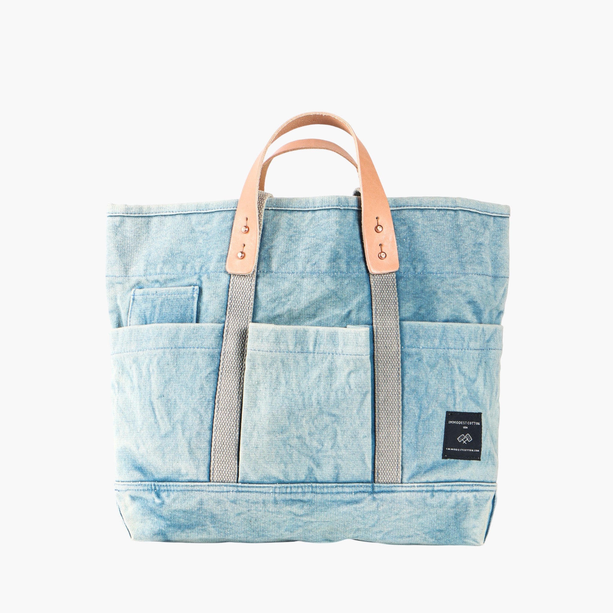 USA製BIRDWELL STONEWASHED COTTON TOTE BAG Construction Tote | Acid Wash – IMMODEST COTTON