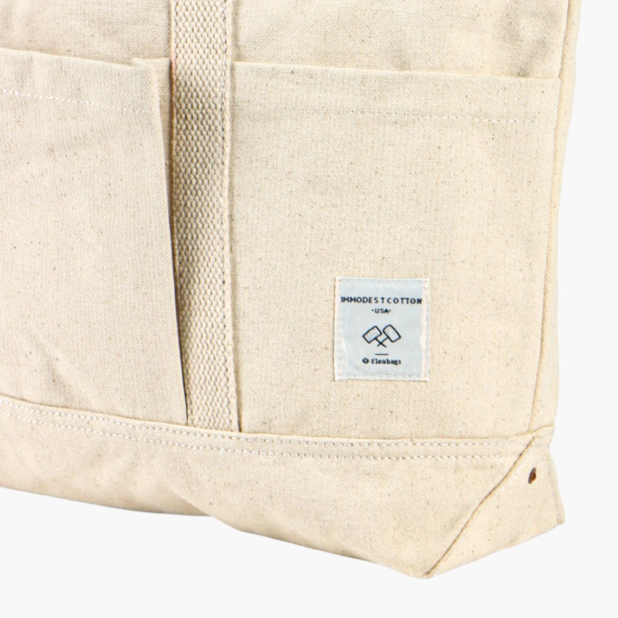 Construction Tote | Natural / Pink Monogram (sample)