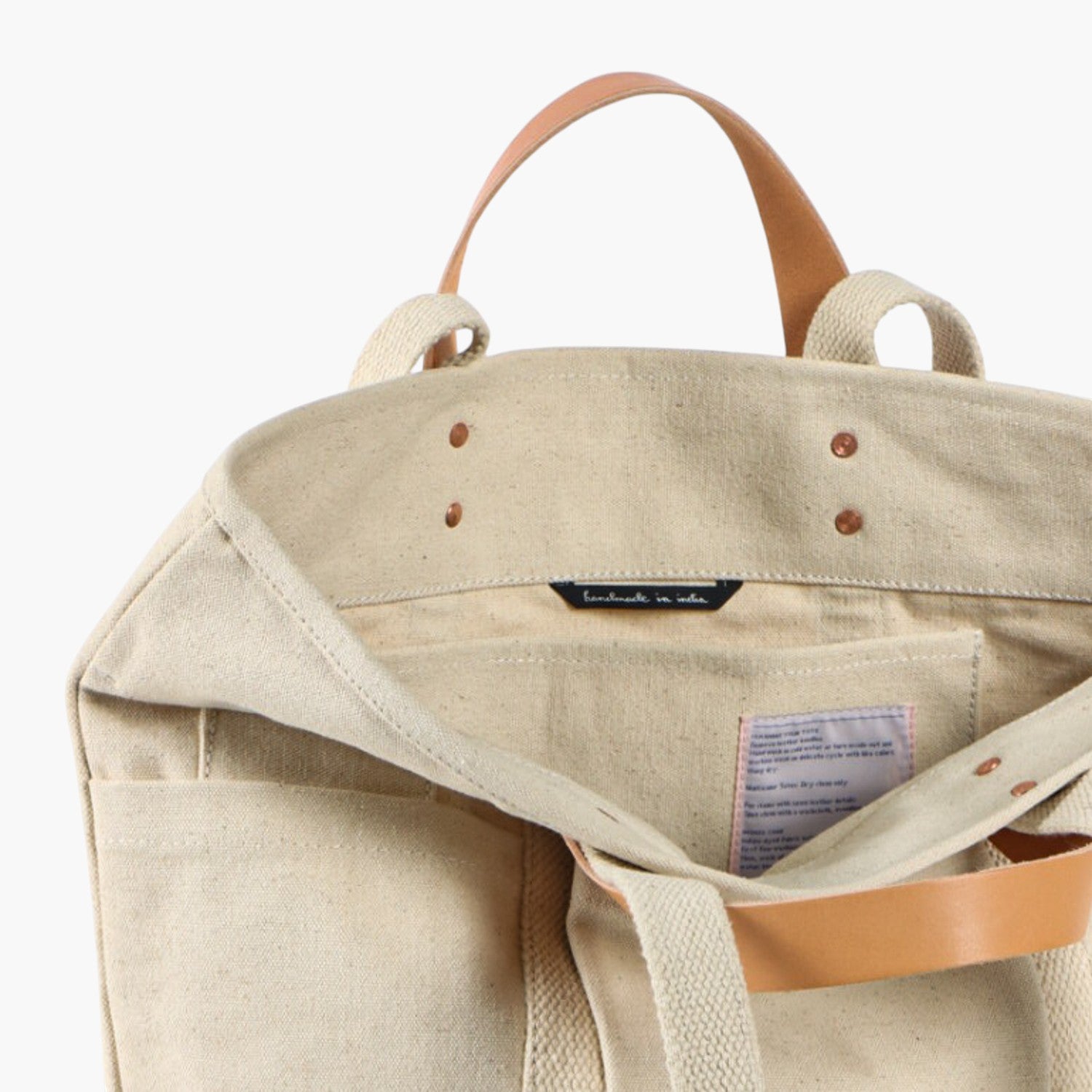 Construction Tote | Natural / Pink Monogram (sample)