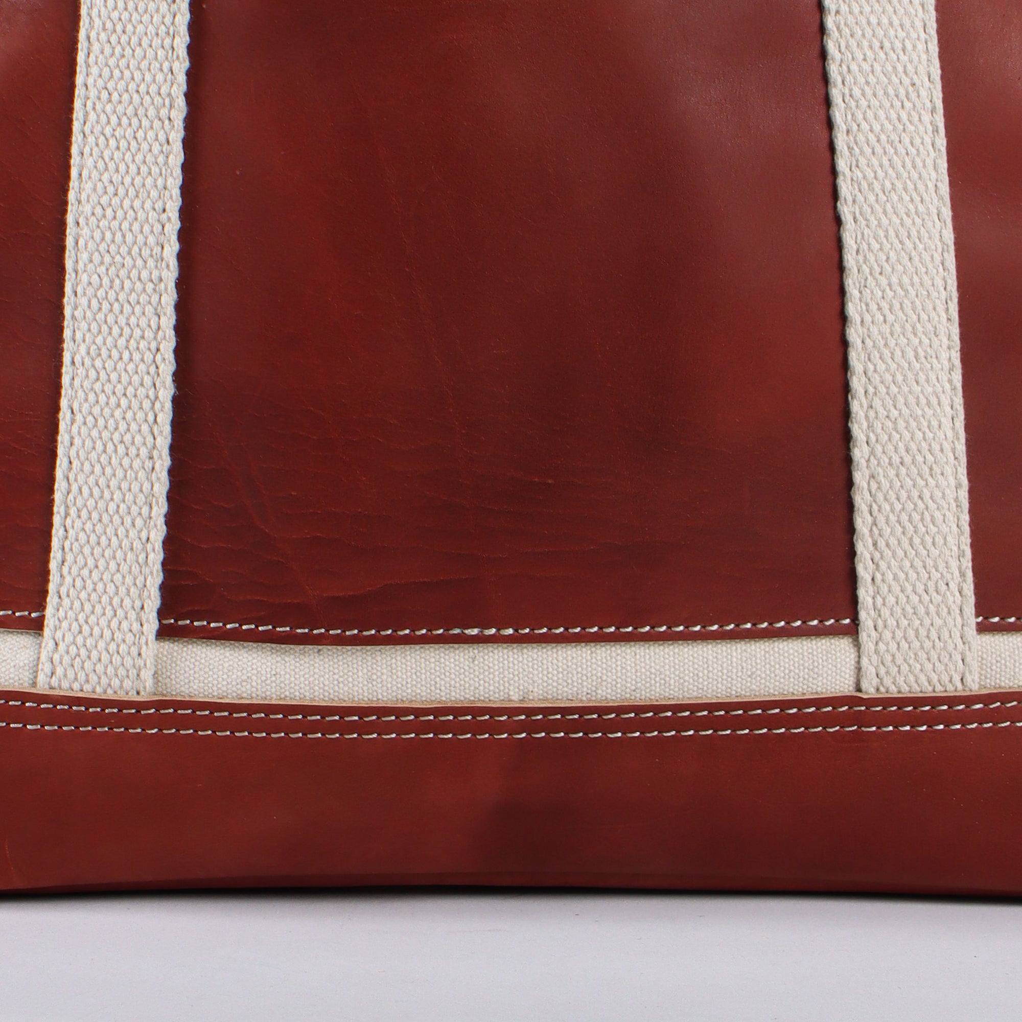 Editor Tote | Natural + Bordeaux