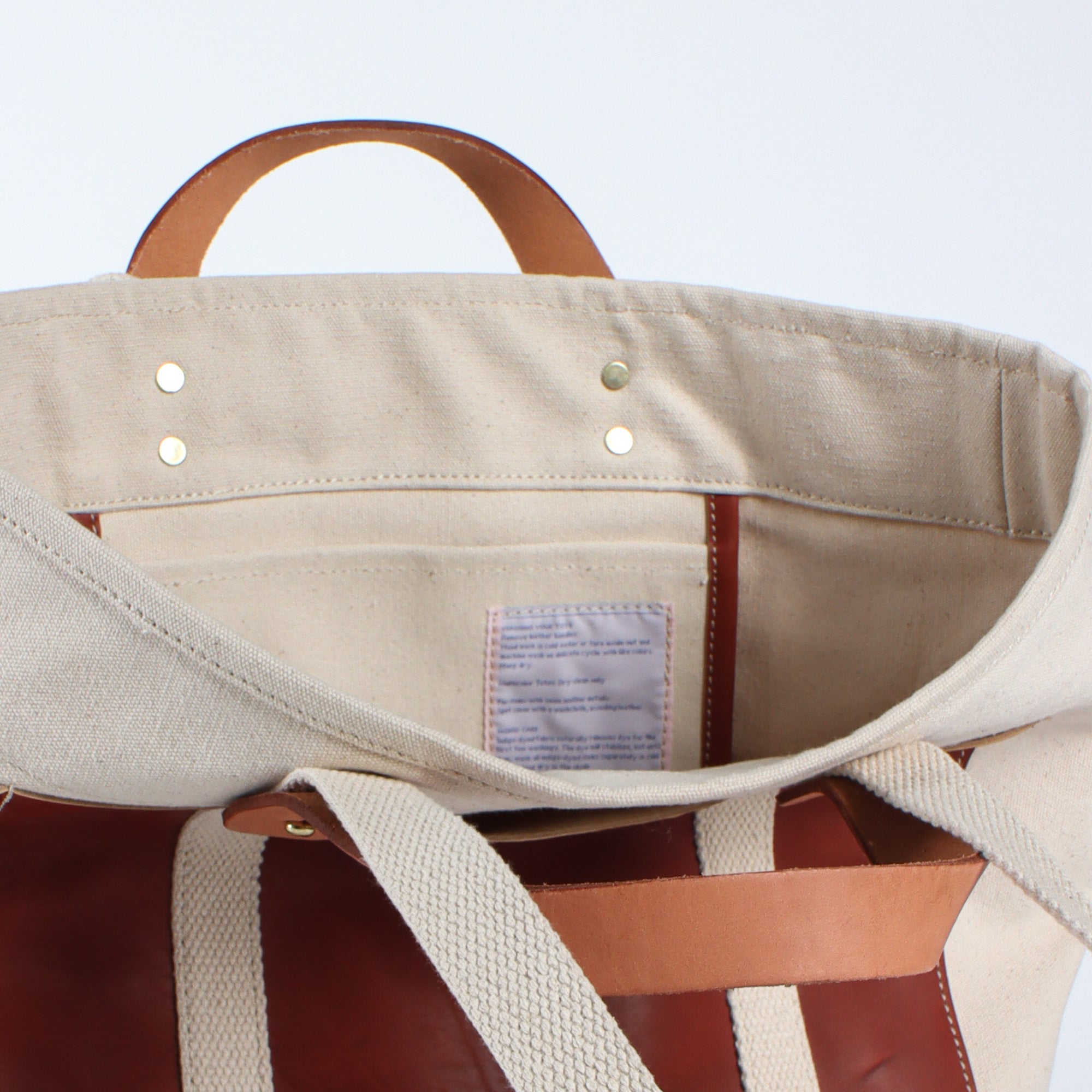 Editor Tote | Natural + Bordeaux