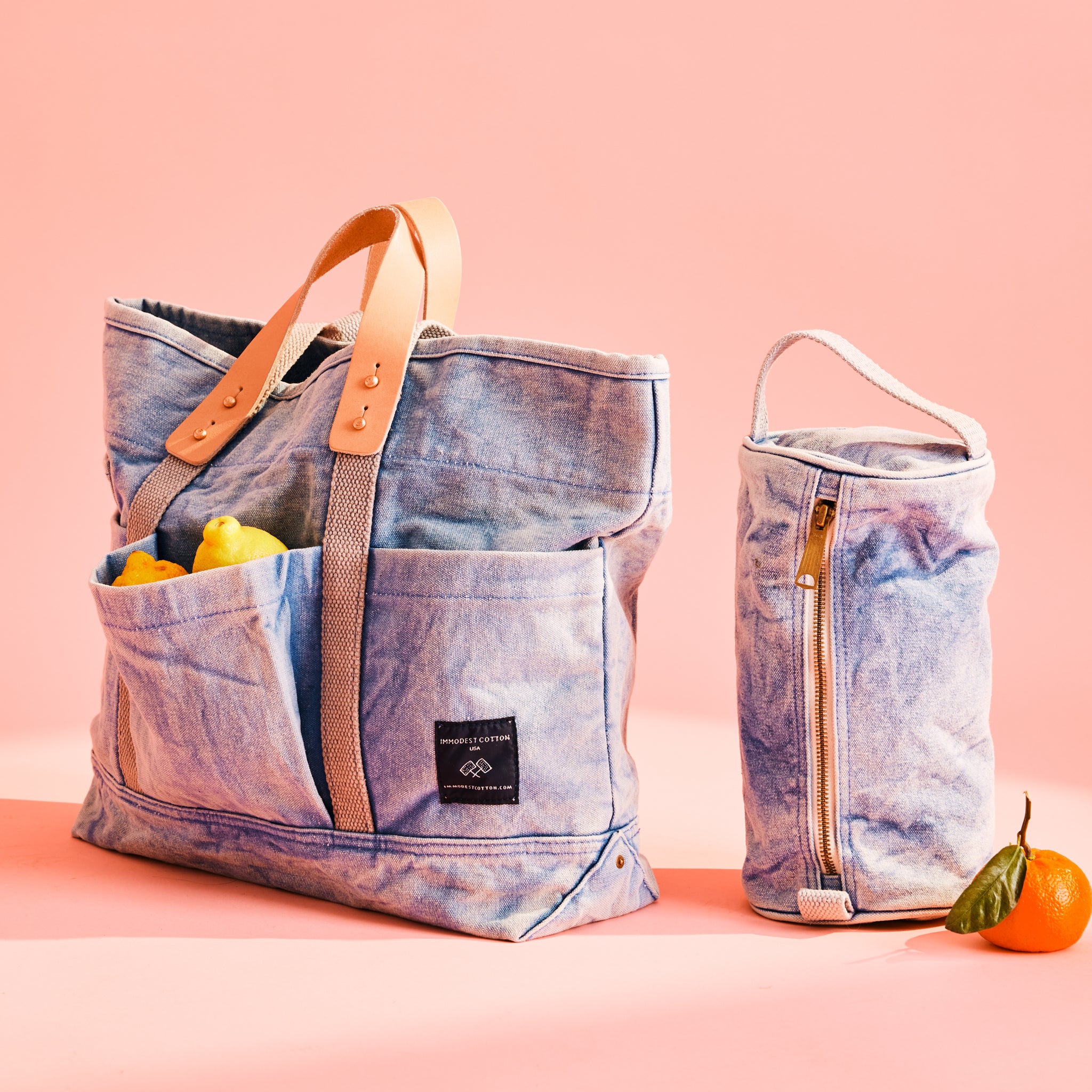 Construction Tote | Acid Wash – IMMODEST COTTON