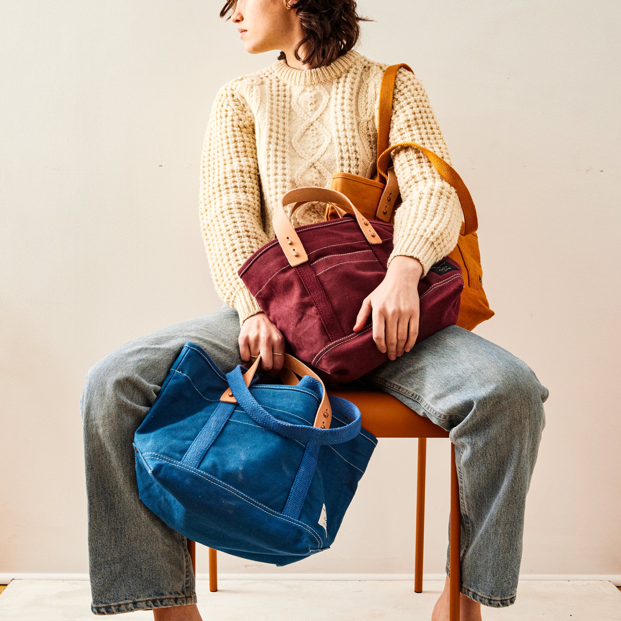 Lunch Tote | Indigo – IMMODEST COTTON