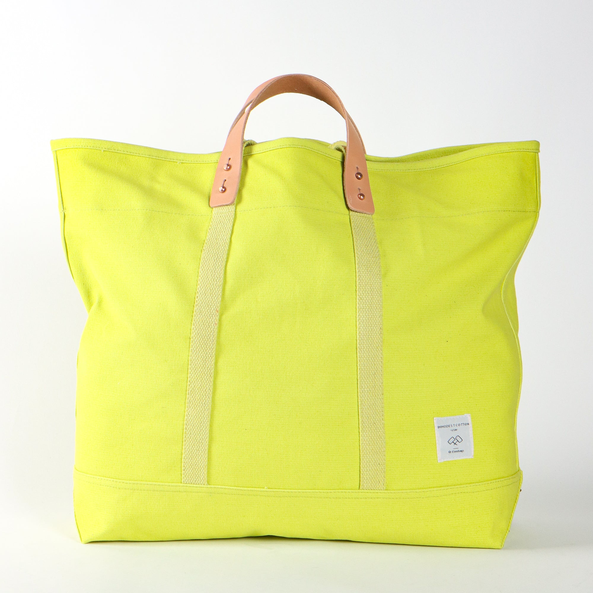 Large East West Tote | Lime (sample)