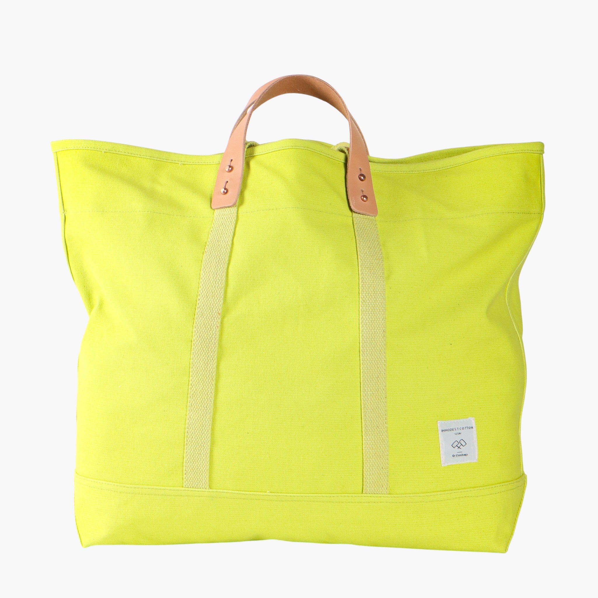Large East West Tote | Lime – IMMODEST COTTON