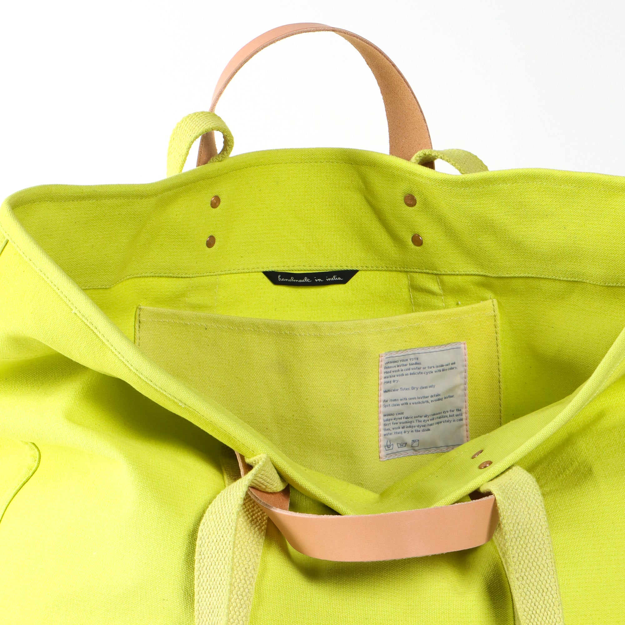 Large East West Tote | Lime (sample)