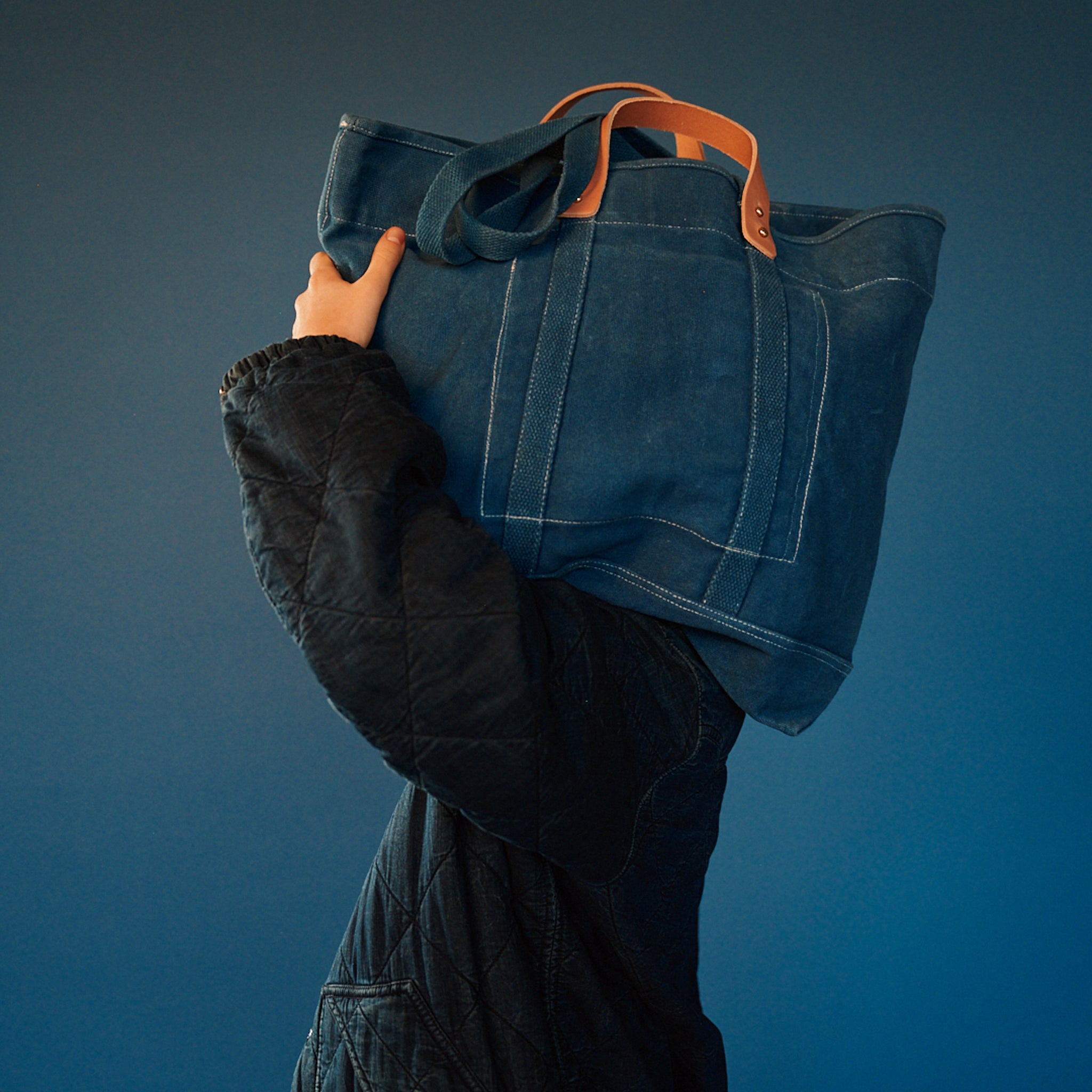 Large East West Tote | Indigo – IMMODEST COTTON