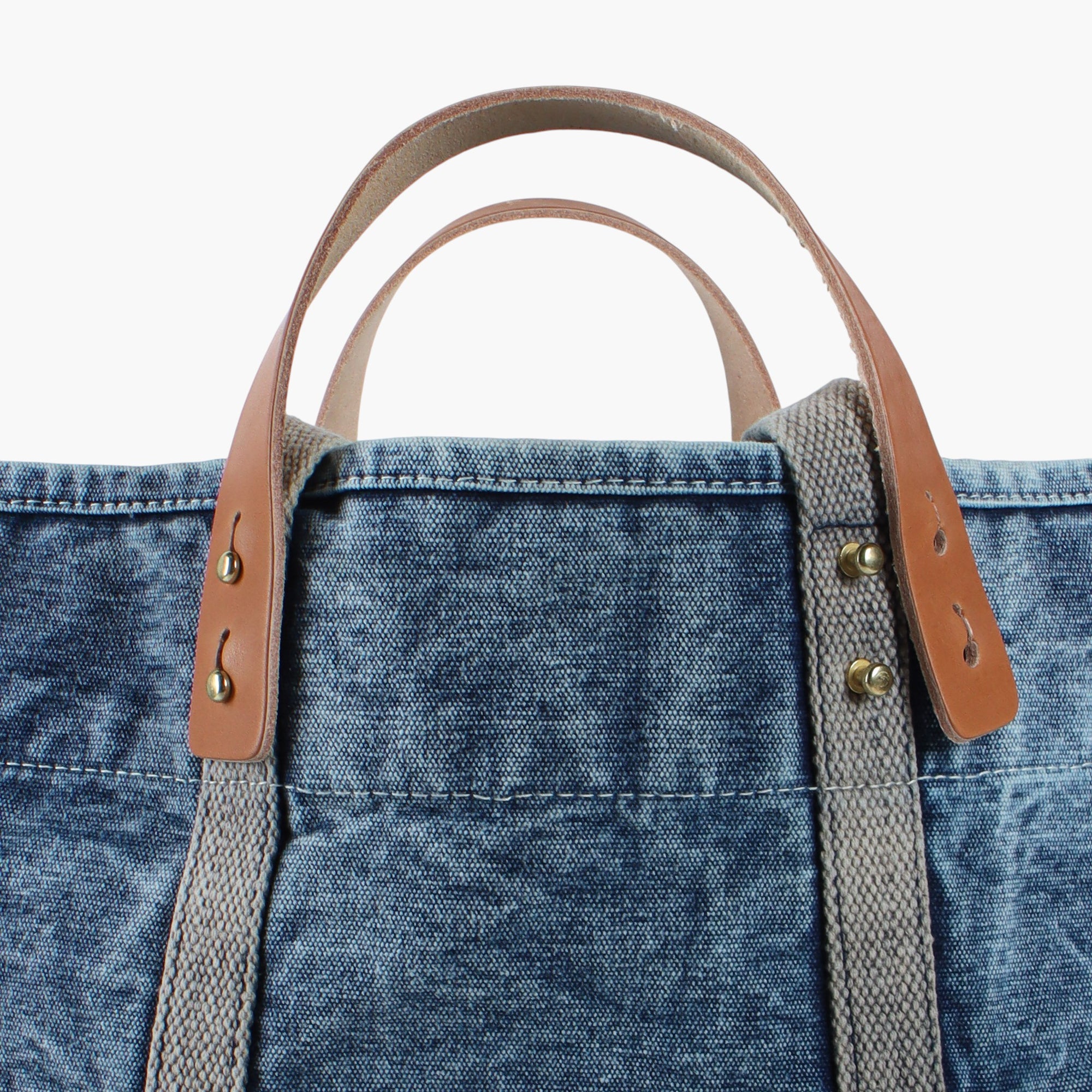 Large East West Tote | Washed Denim