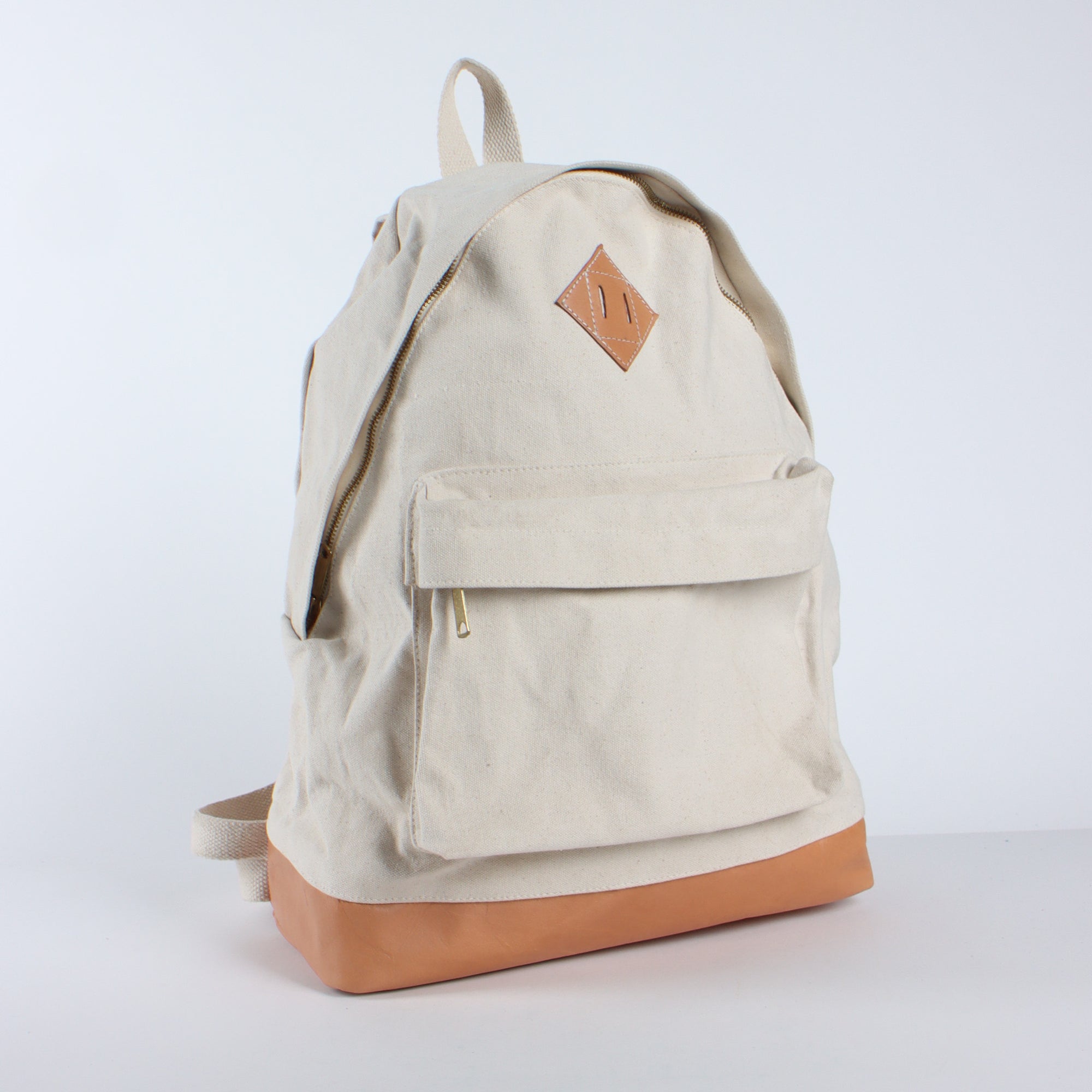 Leather Bottom Backpack | Natural (sample)