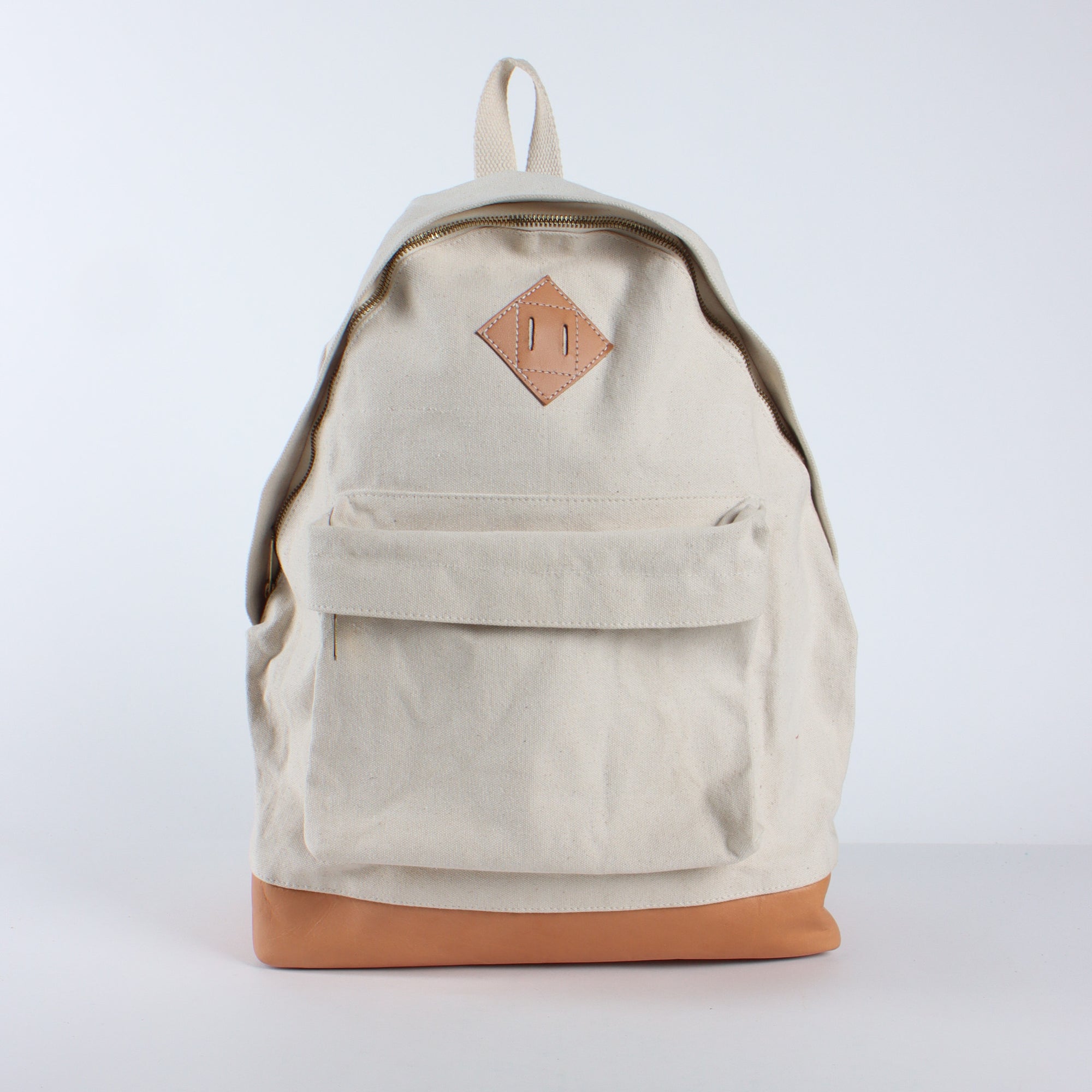 Leather Bottom Backpack | Natural (sample)