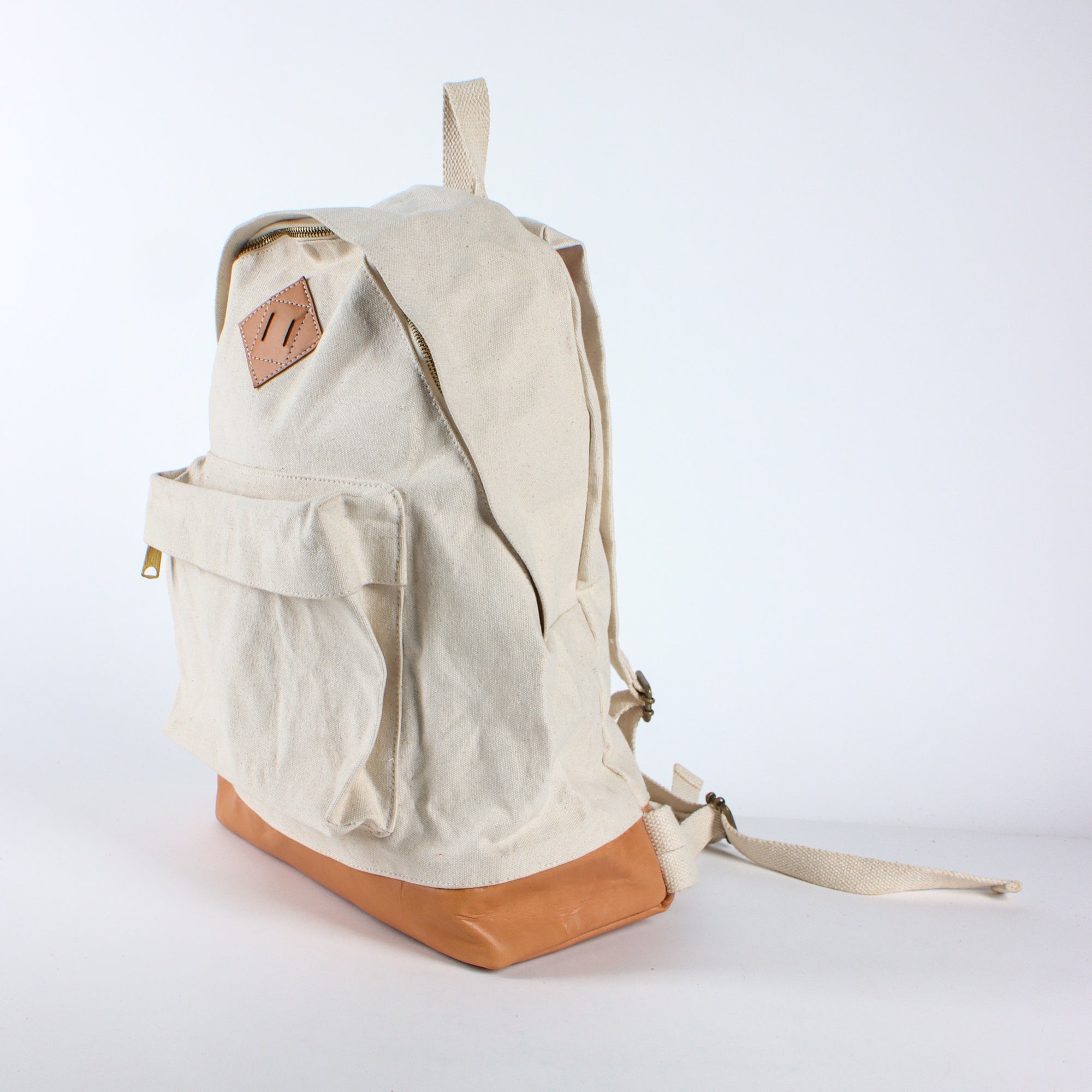 Leather Bottom Backpack | Natural (sample)
