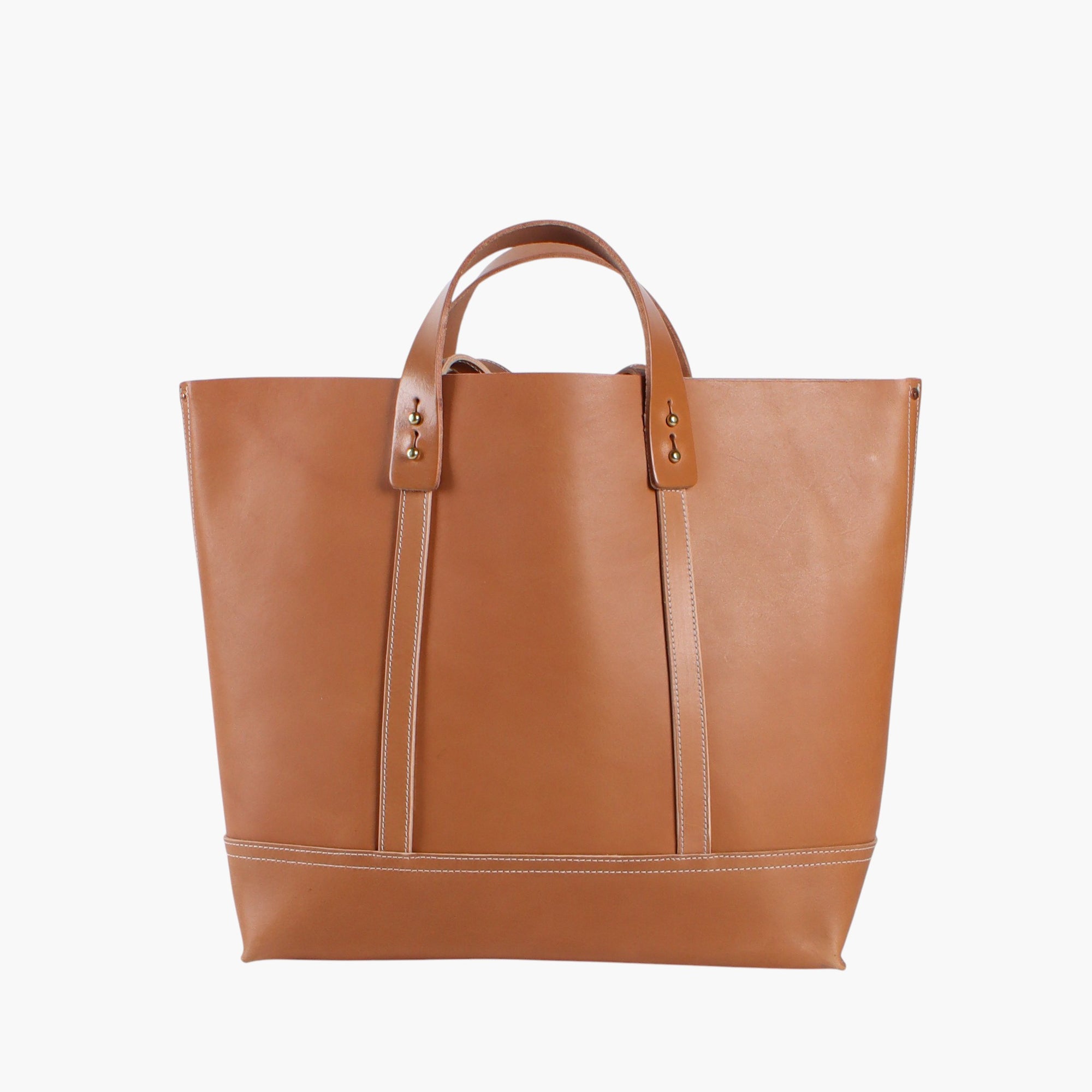 Leather Bucket Tote | Golden Sesame (sample)
