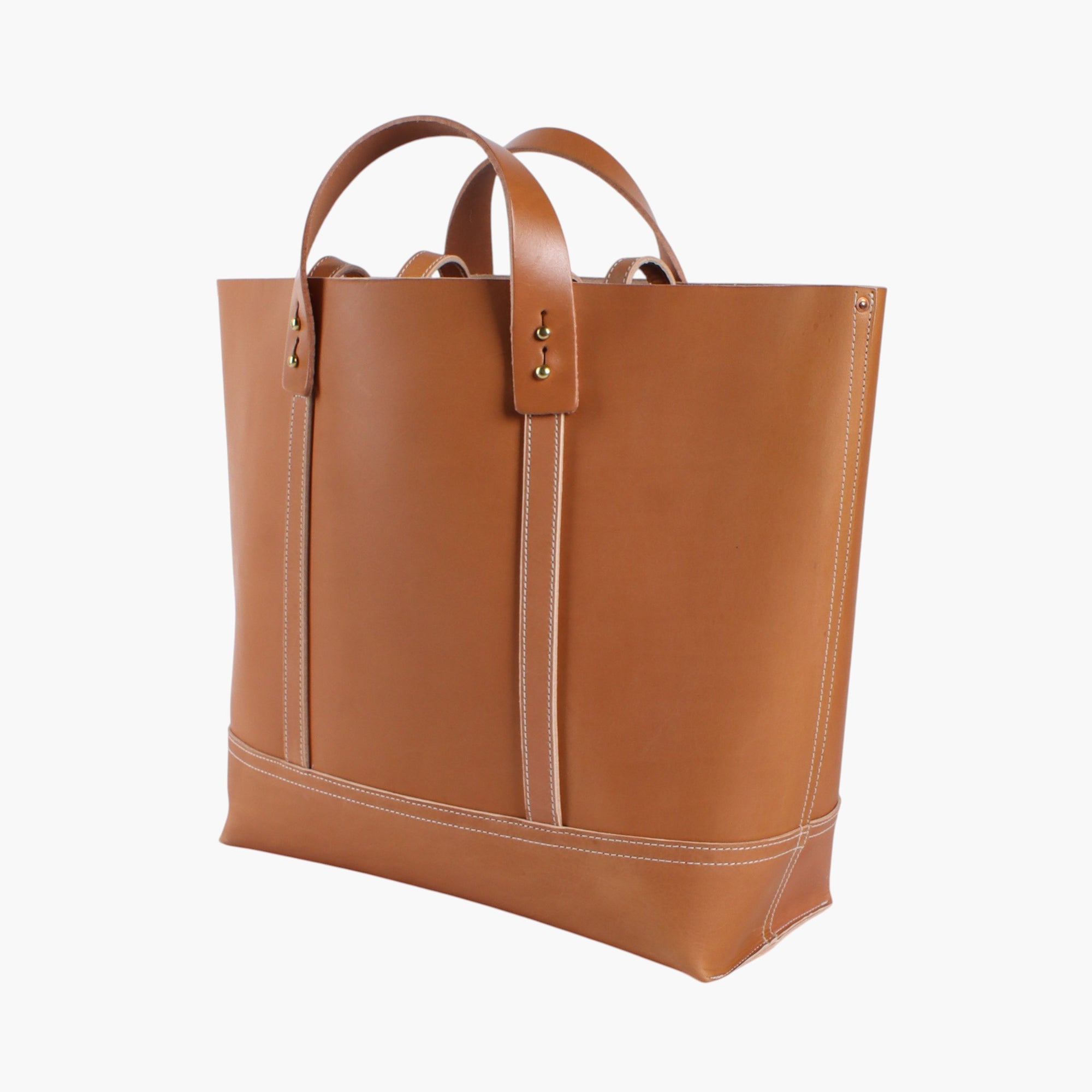 Leather Bucket Tote | Golden Sesame (sample)