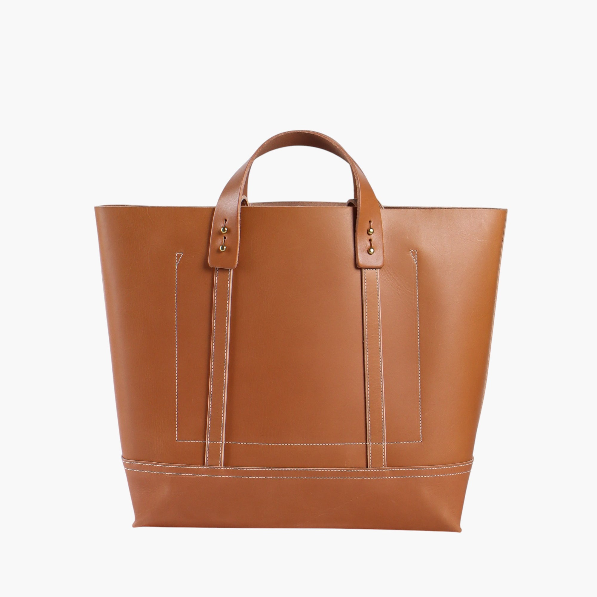 Leather Bucket Tote | Golden Sesame (sample)