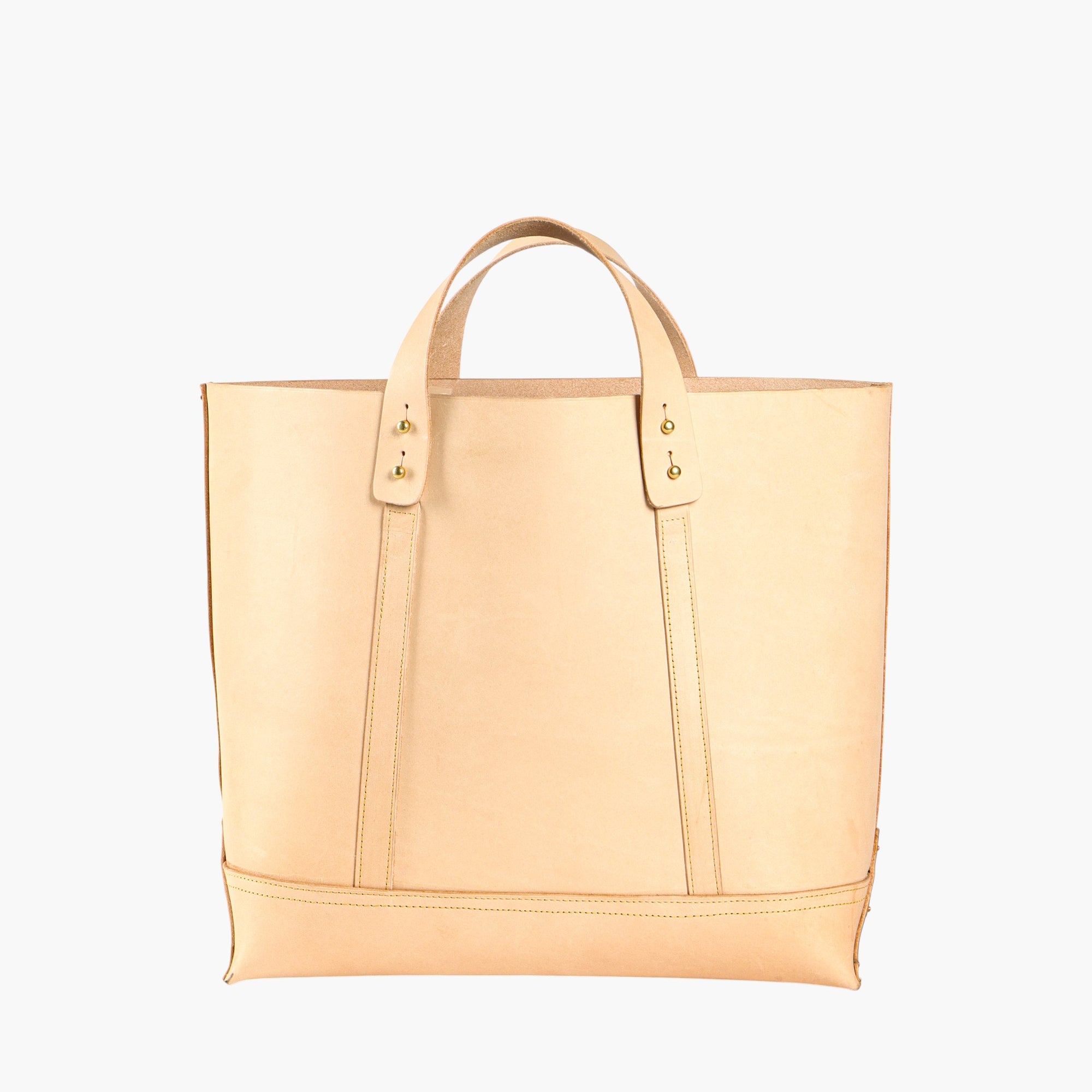 Leather Bucket Tote | Undyed