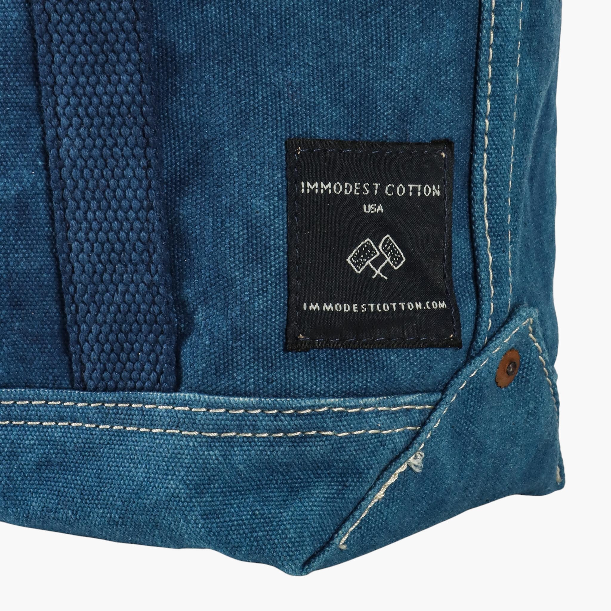 Lunch Tote | Indigo – IMMODEST COTTON
