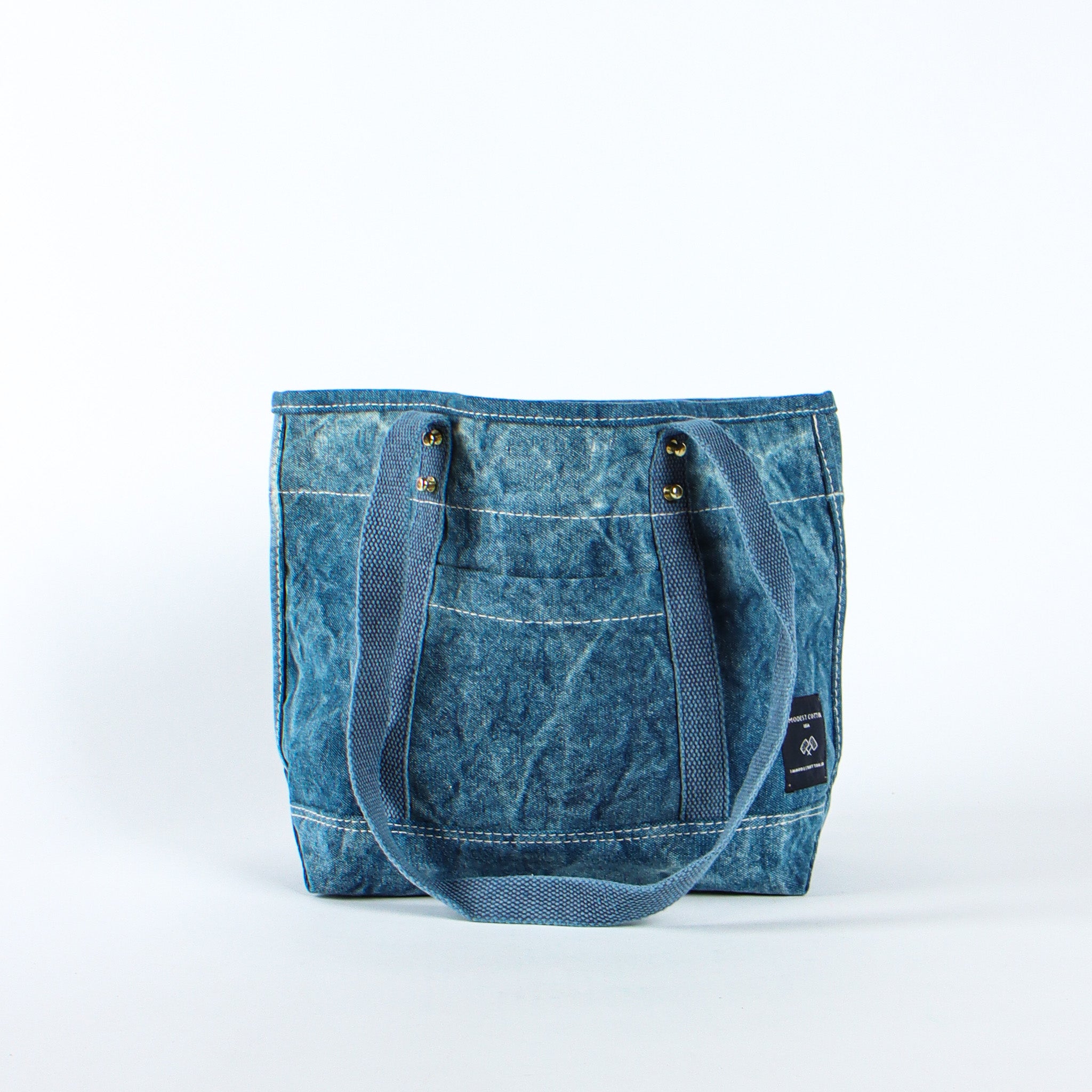 Lunch Tote | Washed Denim – IMMODEST COTTON