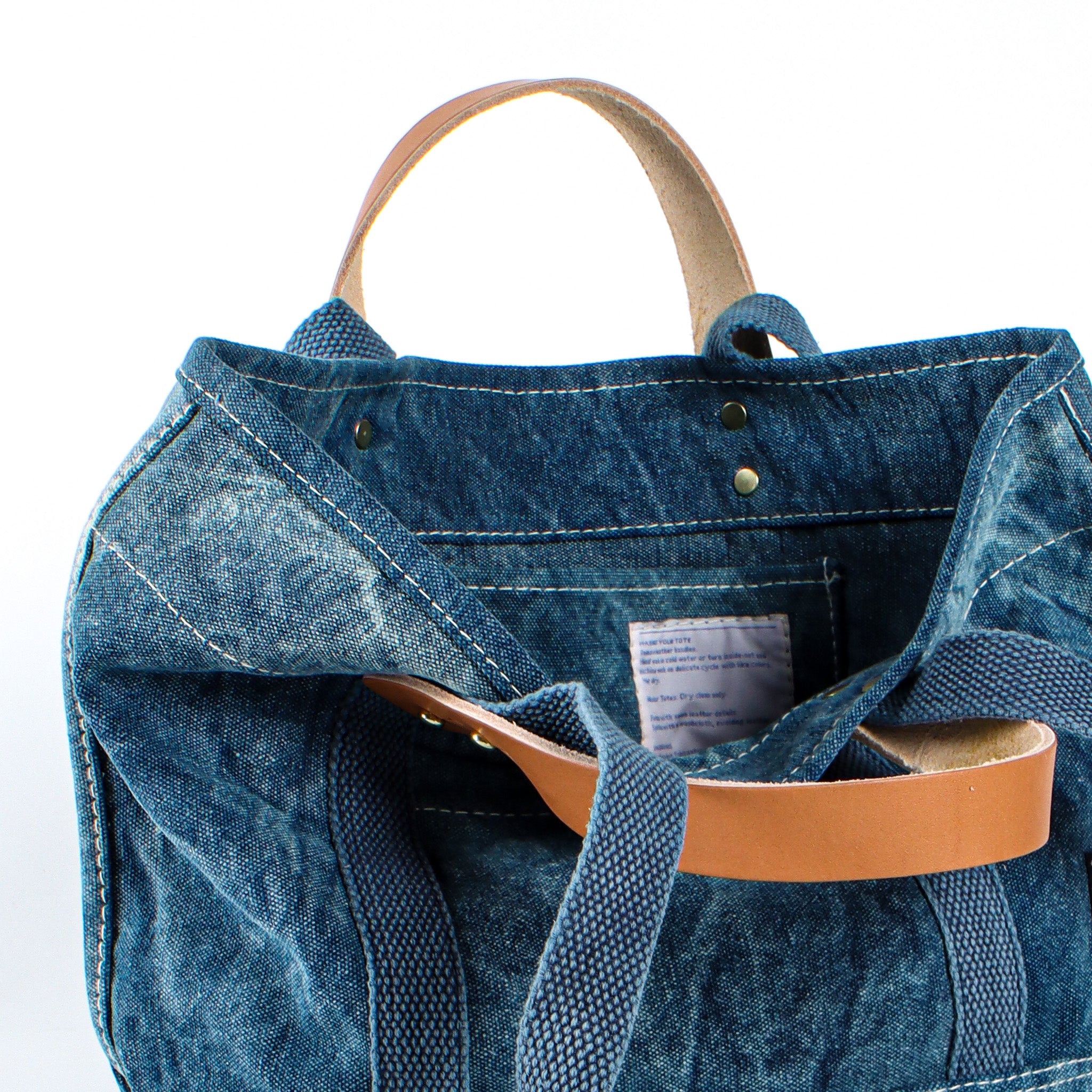 Lunch Tote | Washed Denim – IMMODEST COTTON