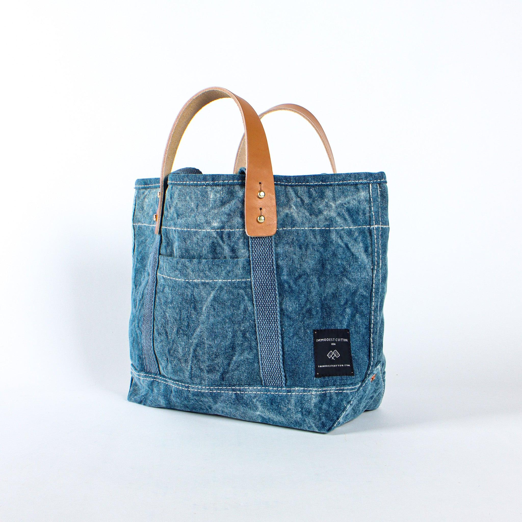 Lunch Tote | Washed Denim – IMMODEST COTTON