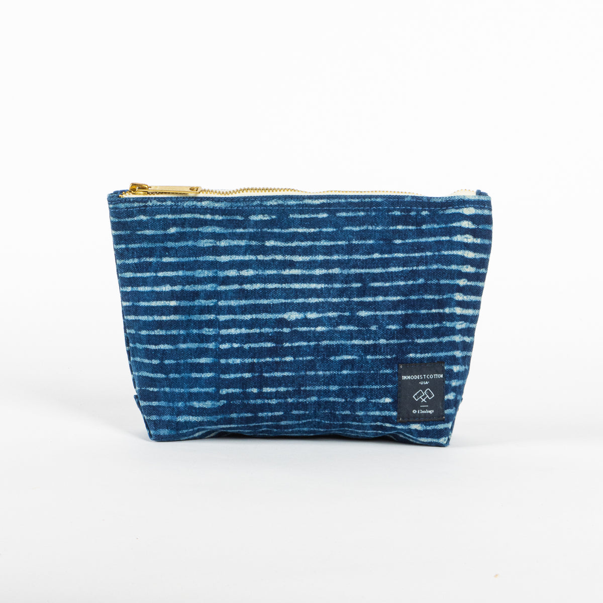 Sardine Pouch Indigo Stripe IMMODEST COTTON