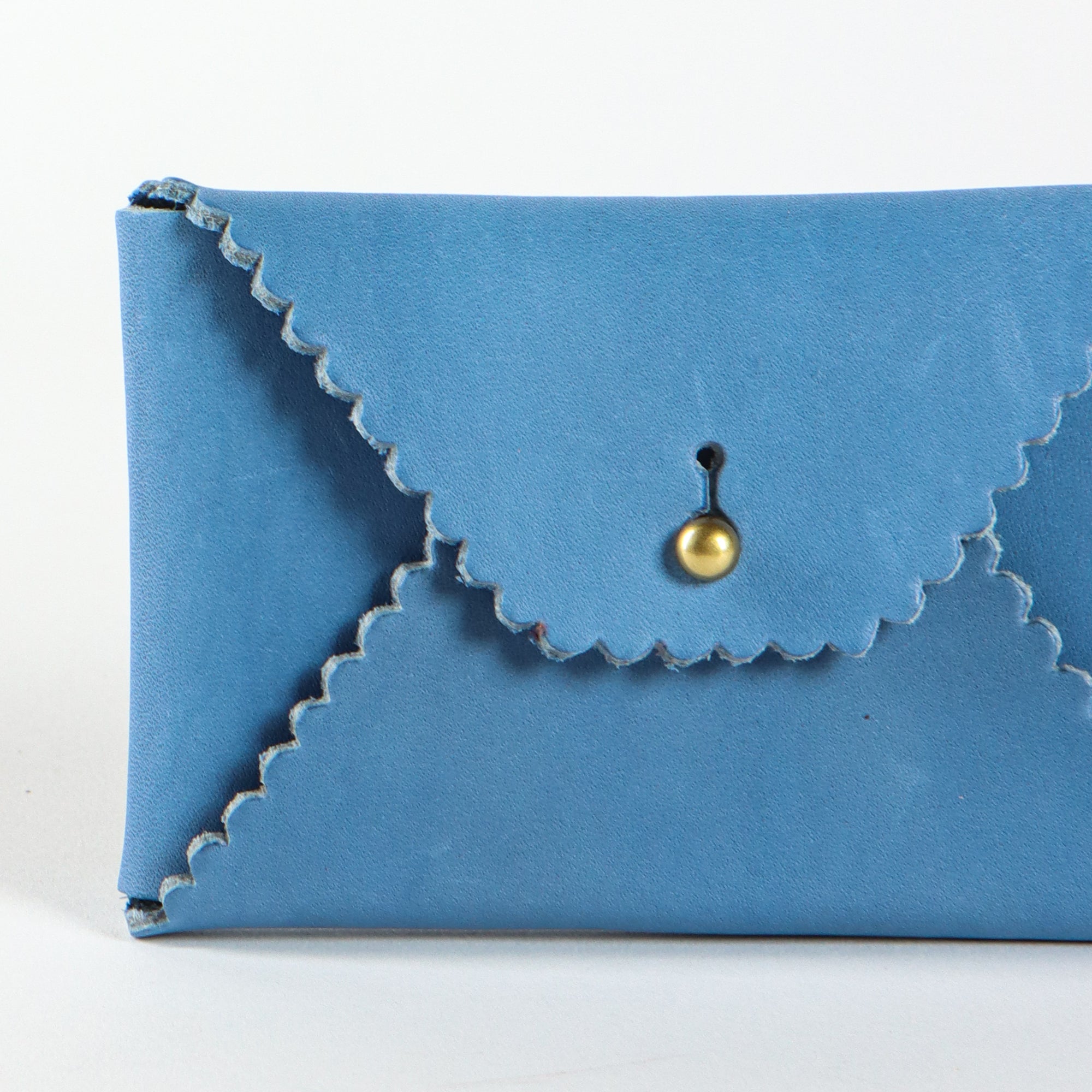Scallop Wallet | Cerulean+Pine (sample)