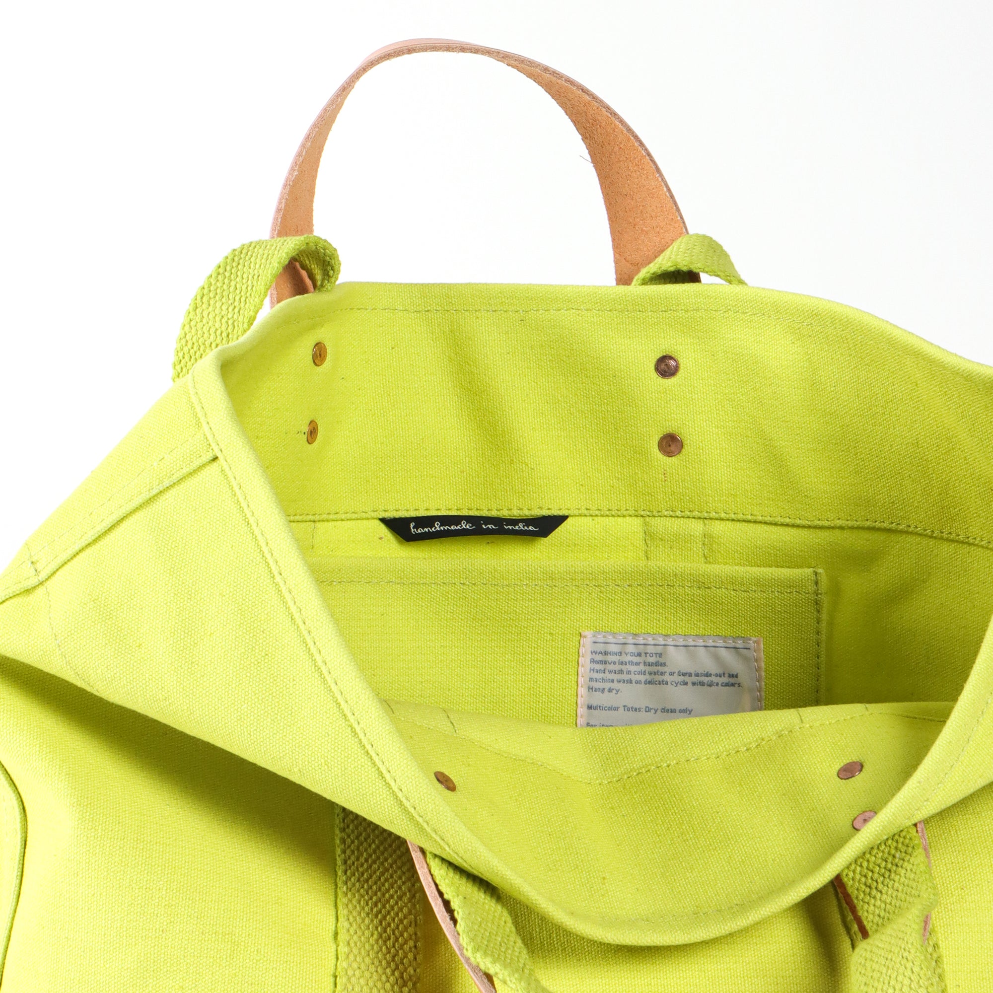 Small East West Tote | Lime (sample)