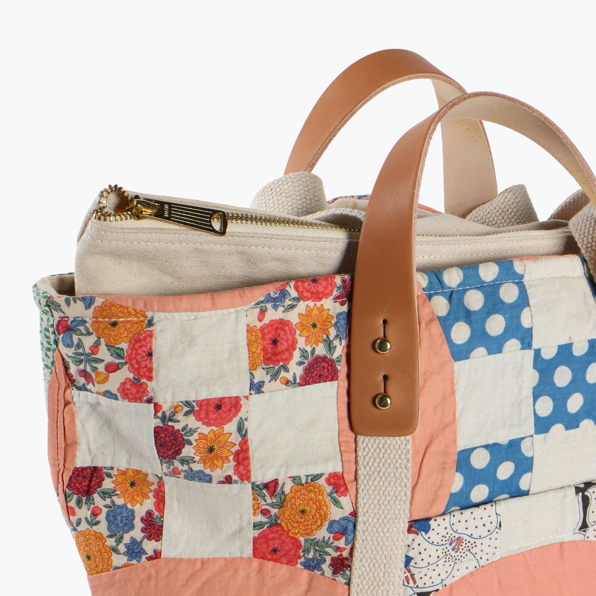Small Zipper Tote | Flour Sack Quilt