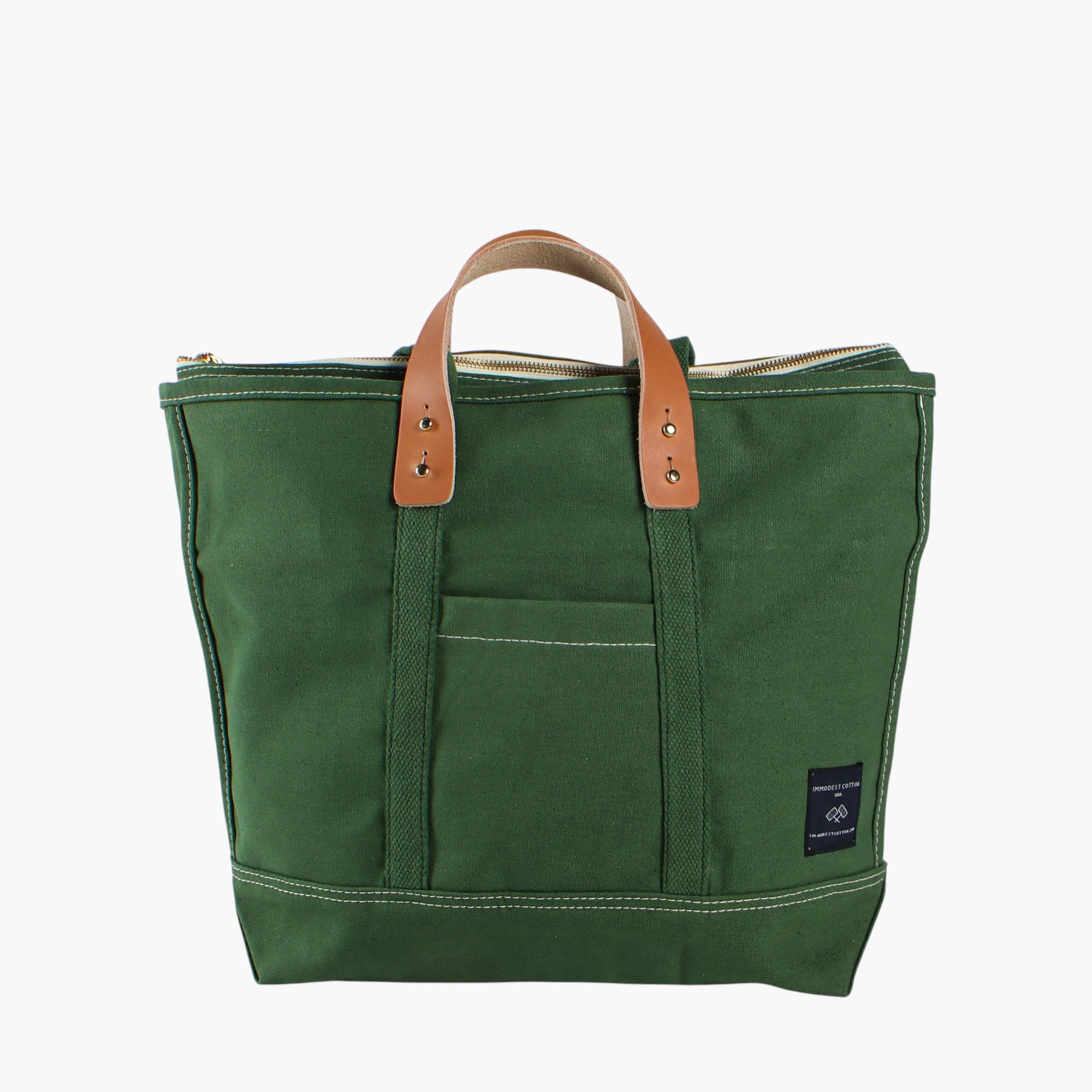 Small Zipper Tote | Pine