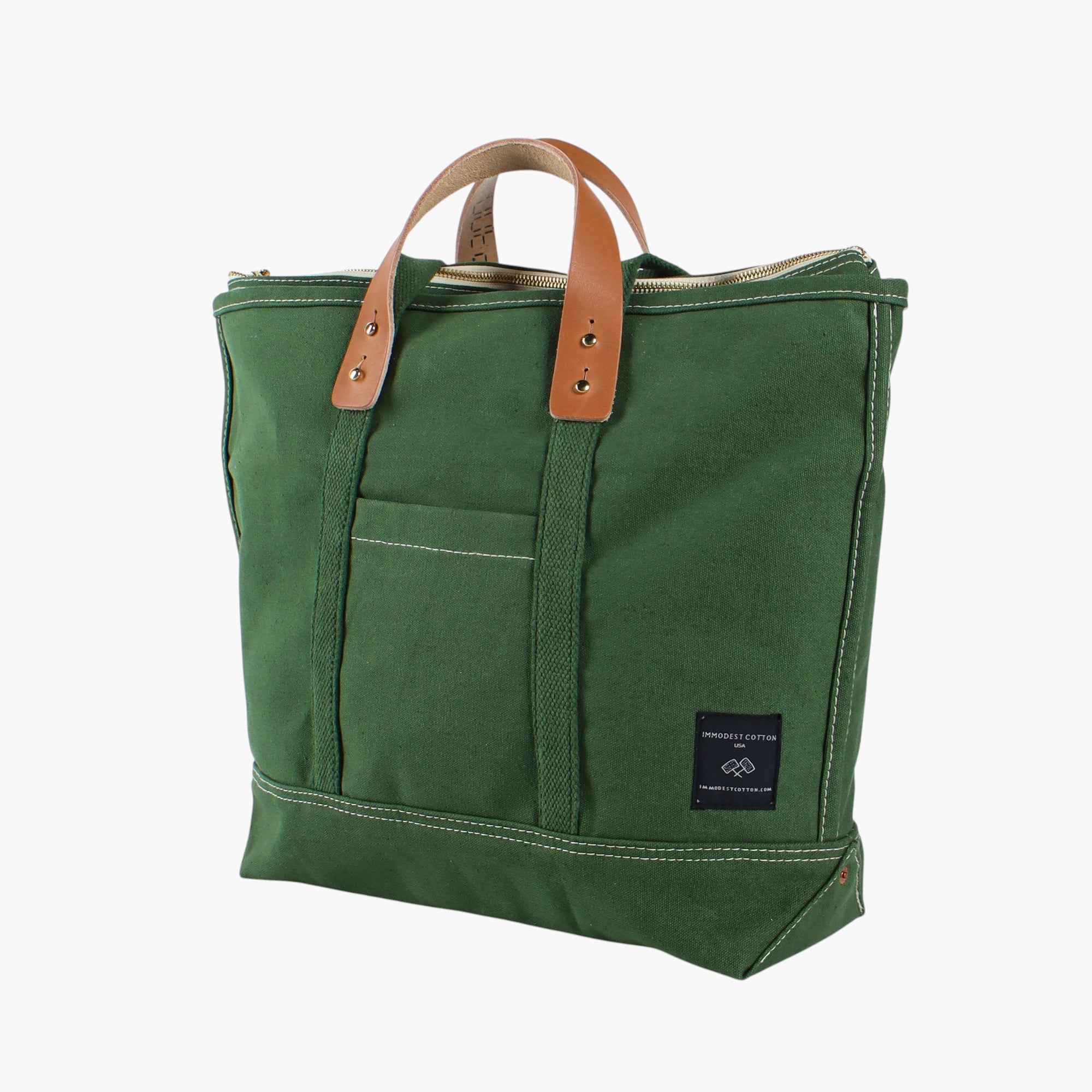 Small Zipper Tote | Pine