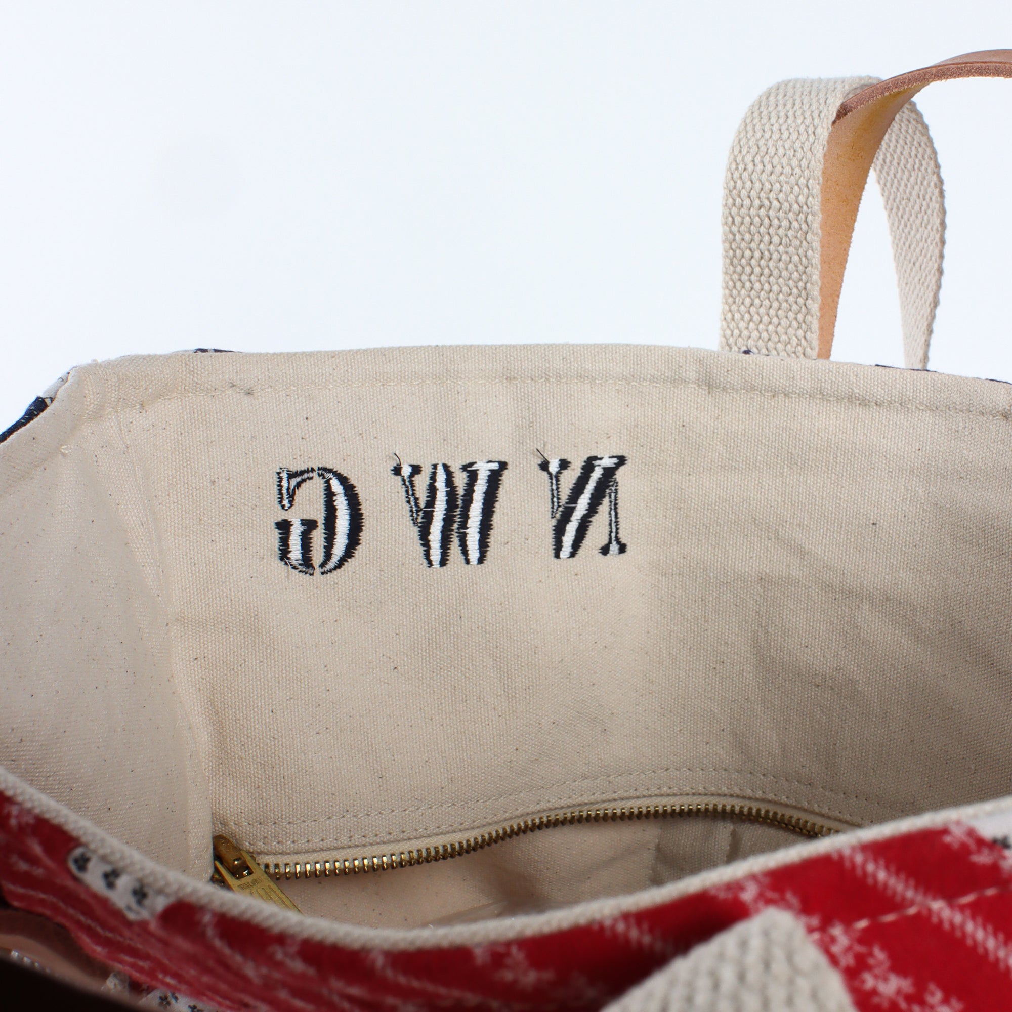 Small Zipper Tote | Ribbontail Quilt /Monogram