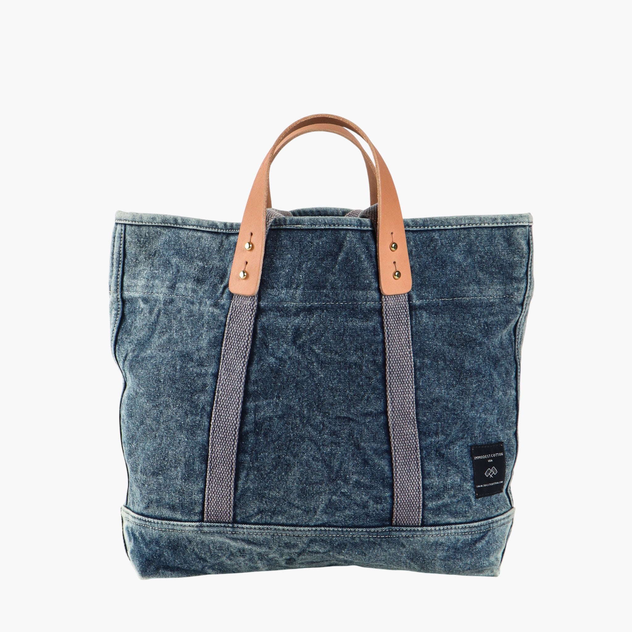 Small East West Tote | Washed Denim – IMMODEST COTTON