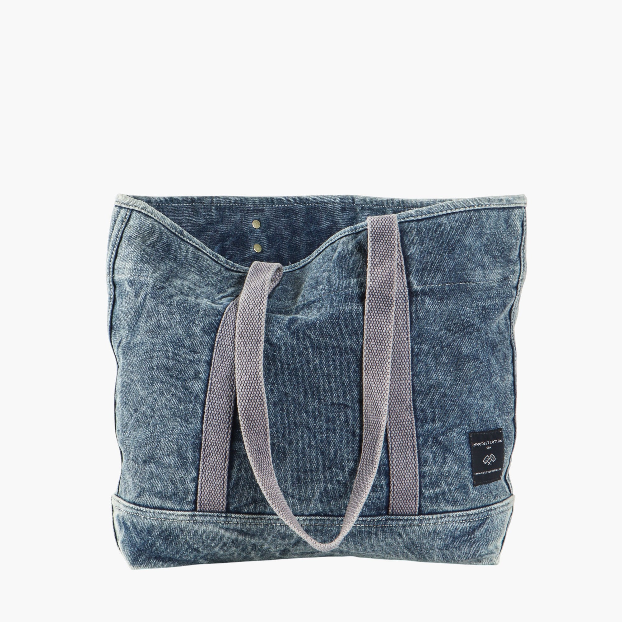 Small East West Tote | Washed Denim