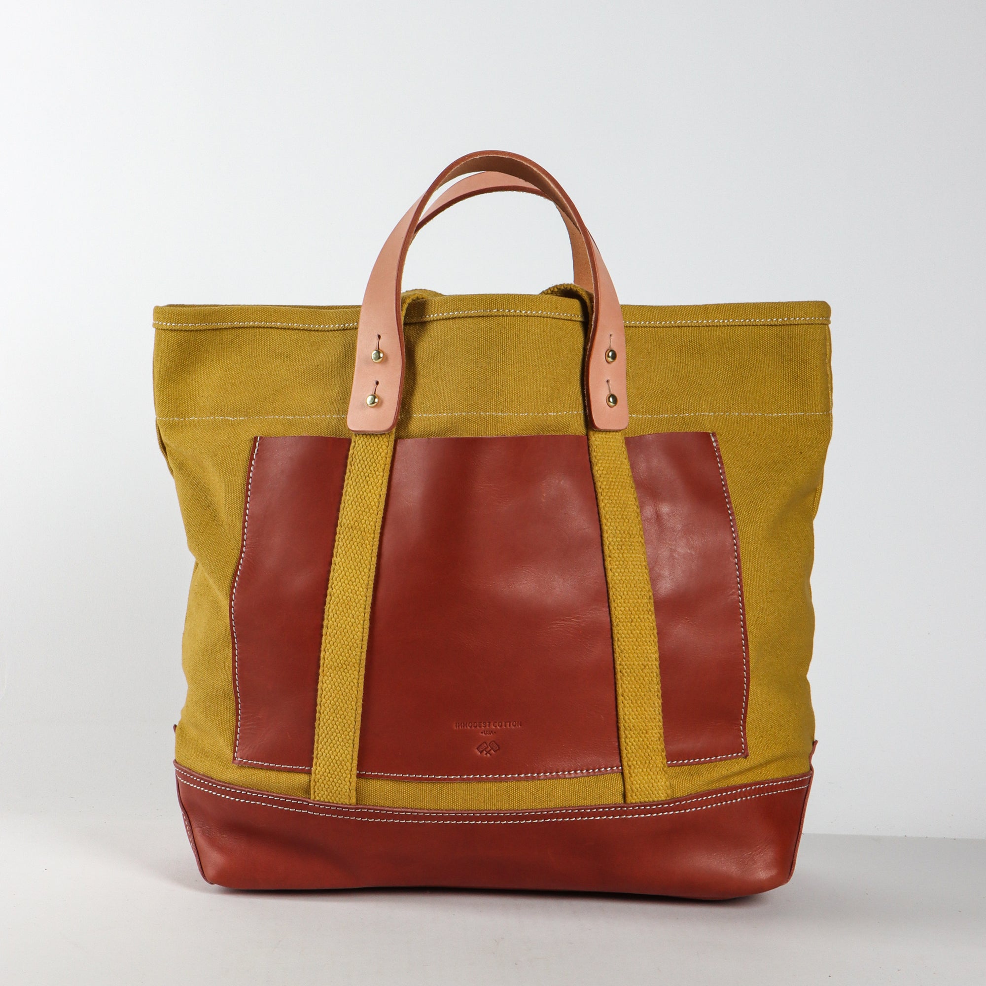 Editor Tote | Chartreuse + Bordeaux (sample)