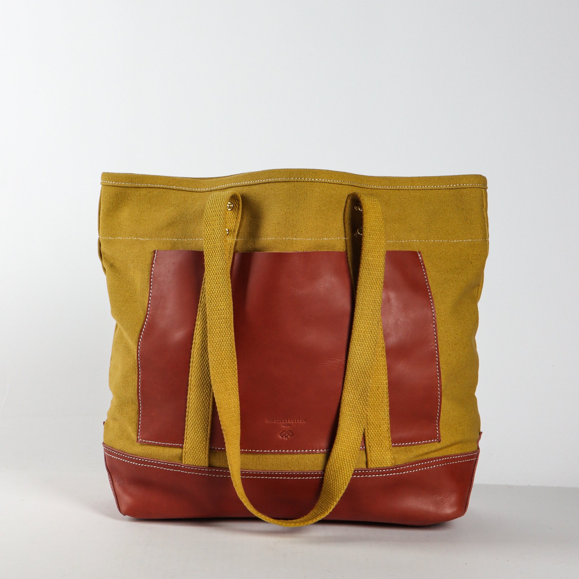 Editor Tote | Chartreuse + Bordeaux (sample)