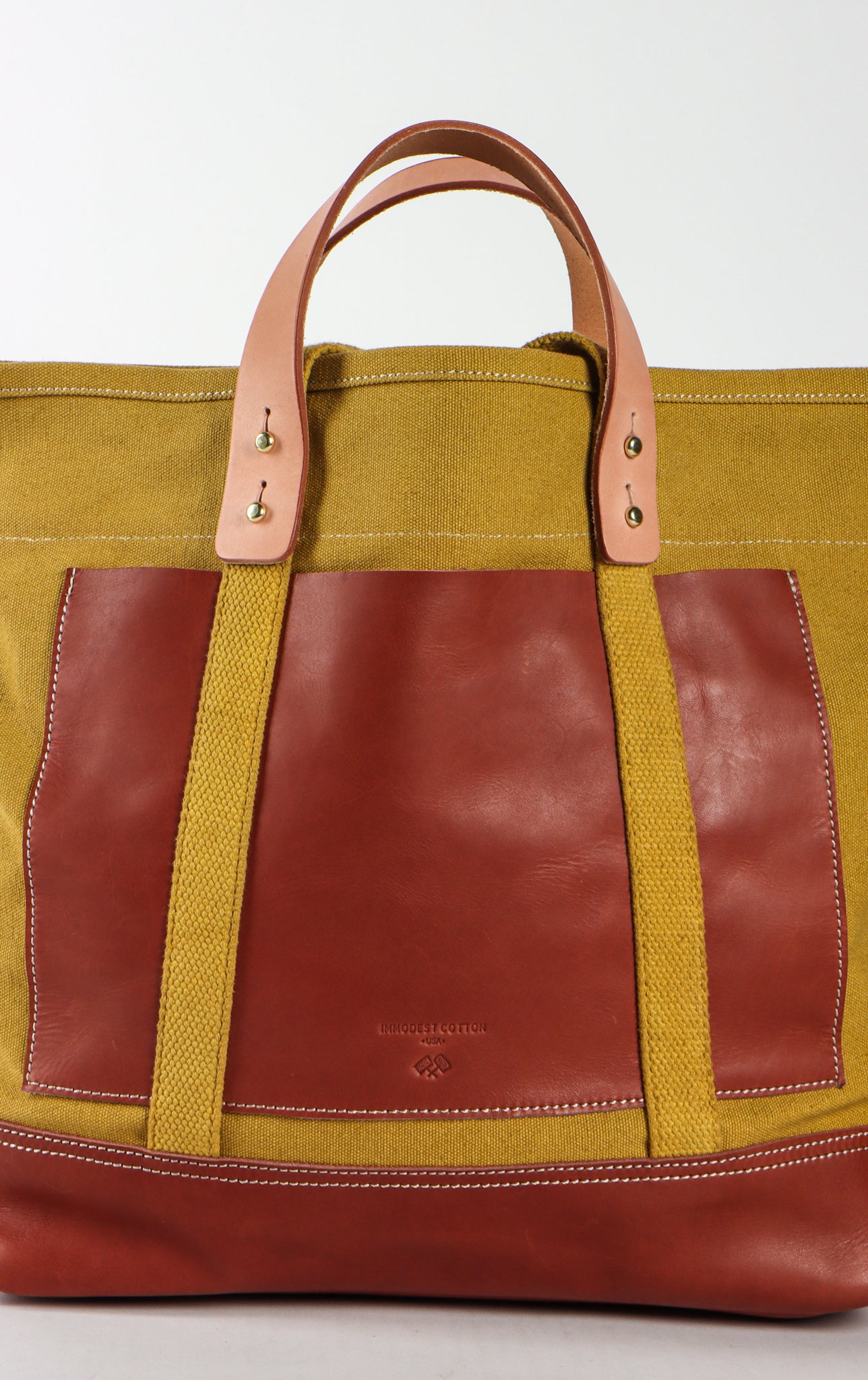 Editor Tote | Chartreuse + Bordeaux (sample)