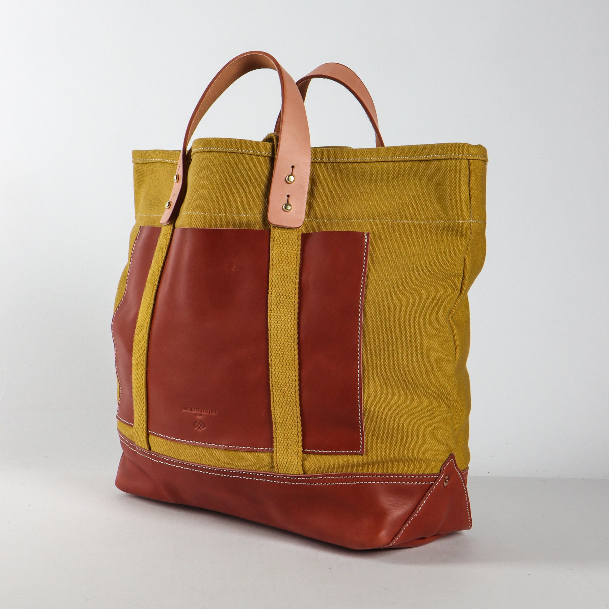 Editor Tote | Chartreuse + Bordeaux (sample)