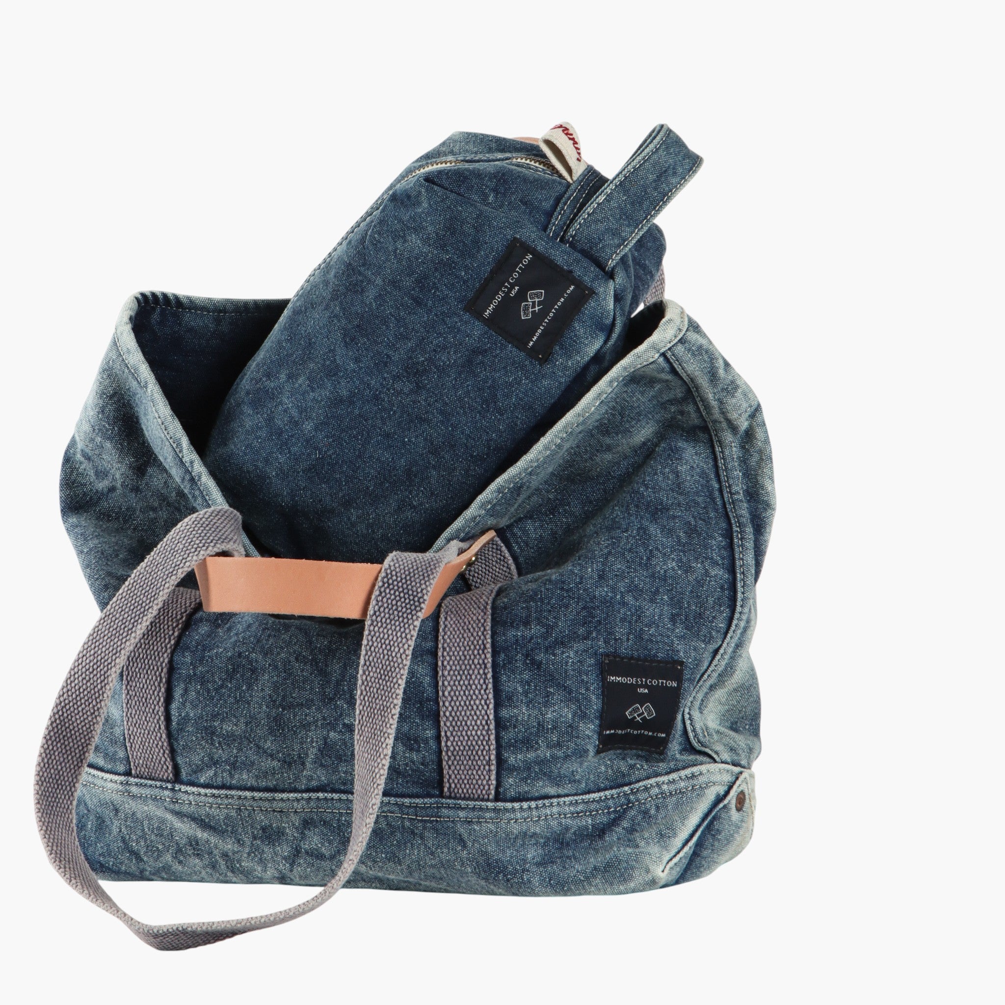 Travel Kit | Washed Denim – IMMODEST COTTON